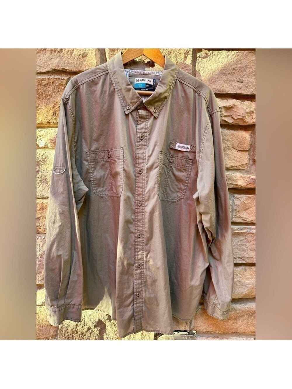 Magellan Outdoors MagShield Fish Gear Long Sleeve 2XL Button Up shirt